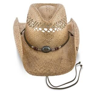 Stetson Stoney Creek Crushed Straw Hat Color Natural/Brown Size Medium